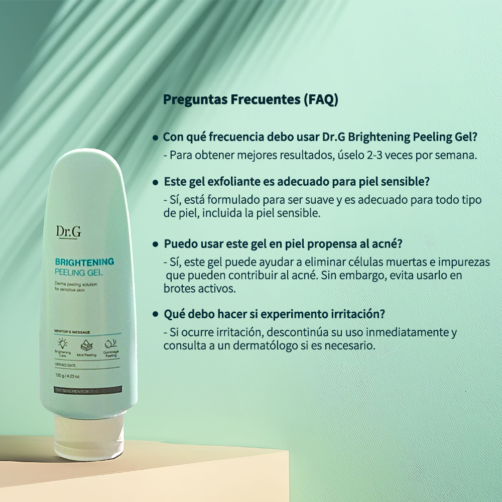 Dr.G Brightening Peeling Gel – Exfoliante coreano suave para piel sensible
