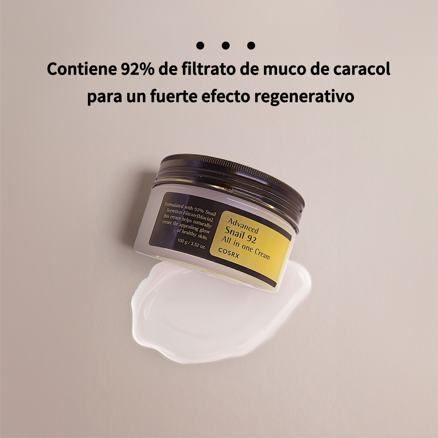 COSRX Snail 92 All in One Cream – Crema coreana con mucina de caracol