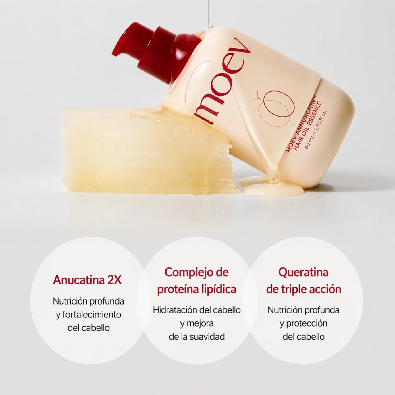 MOEV Annurcatin Hair Oil Essence 80ml de moev | Cuidado del Cabello disponible en kosmic