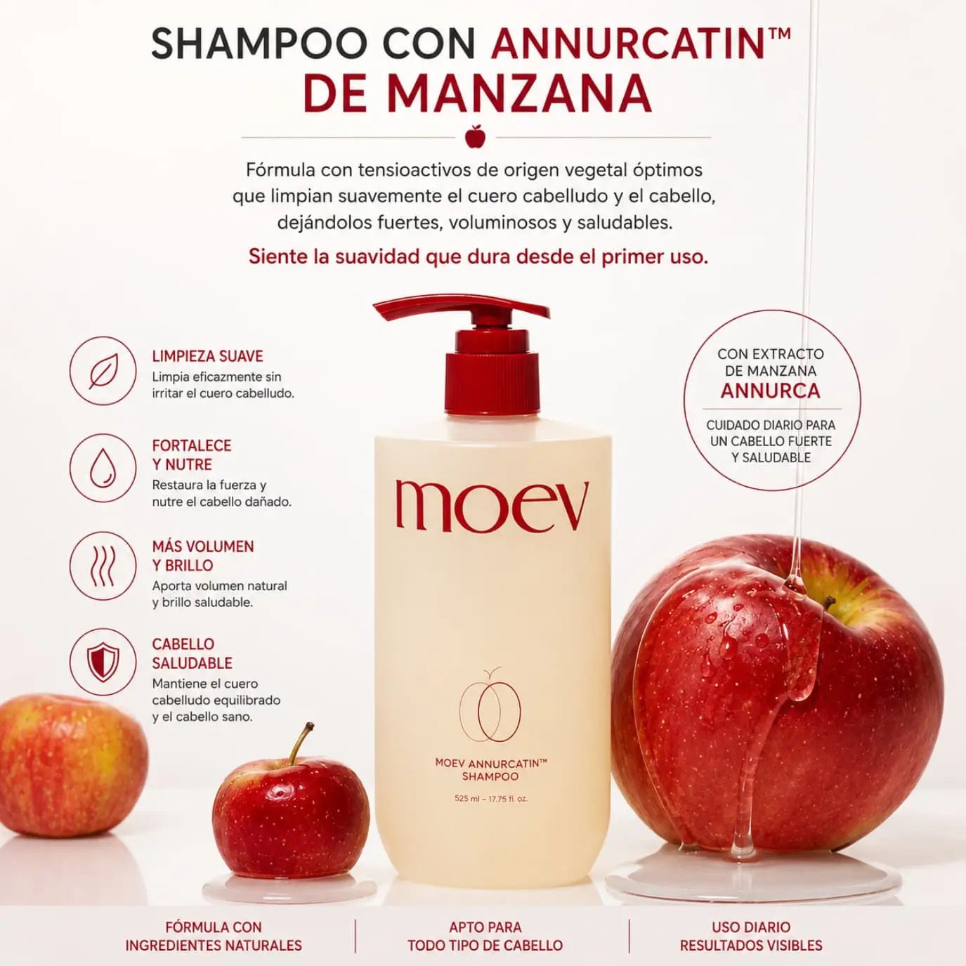 MOEV Annurcatin Shampoo 525ml de moev | Cuidado del Cabello disponible en kosmic