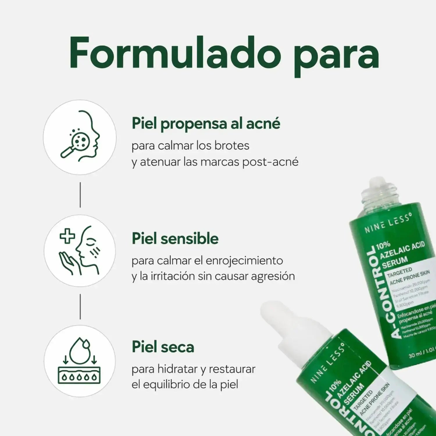 [NINE LESS] A - Control 10% Azelaic Acid Serum 30ml de NINELESS | Skincare disponible en kosmic